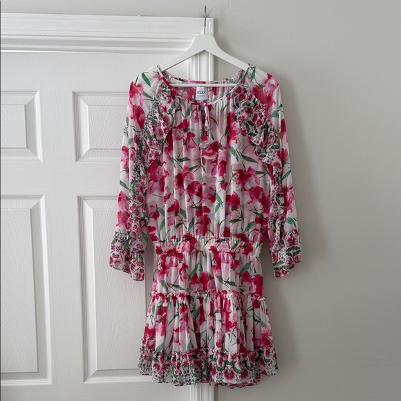 Misa Los Angeles Eliza Floral Tiered Chiffon Dress Medium NWT - Picture 3 of 7